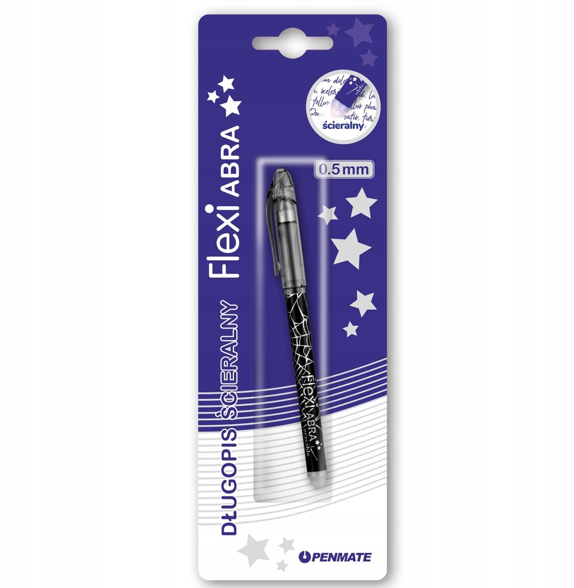 Penmate Flexi Abra Uitwisbare Pen - Zwart