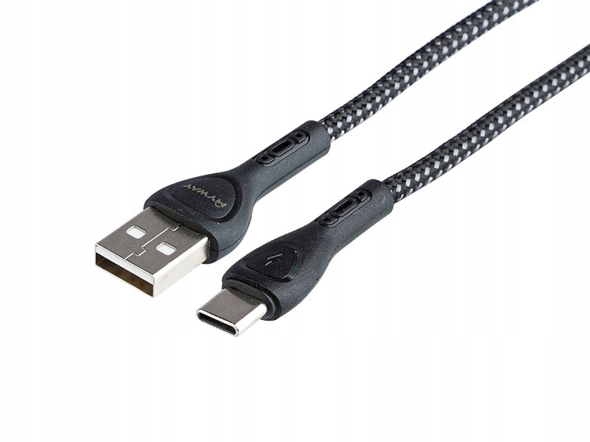 MYWAY USB naar USB-C Kabel 2m Zwart - Snel Laden & Data