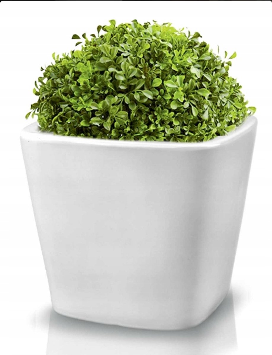 Klassieke Keramische Pot 36x33 cm - Wit Glanzend