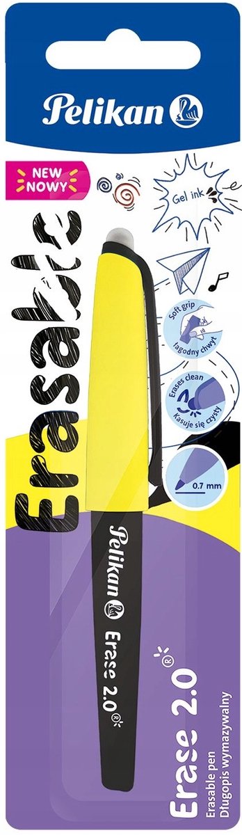 Pelikan Erase 2.0 Uitwisbare Gel Pen - Zwart, 0.7mm