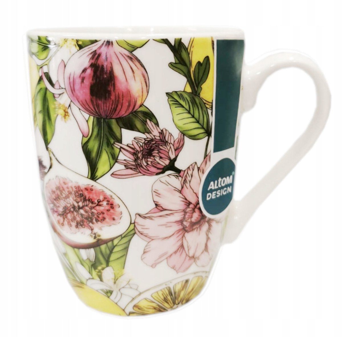 Merkloos Porseleinen Mok met Citroenprint - 300ml