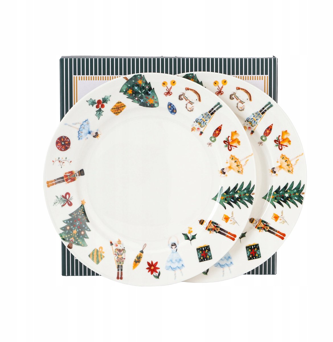 Duo Set 2 Dessertranden KERSTNOTENKRAKER Kerstcollectie