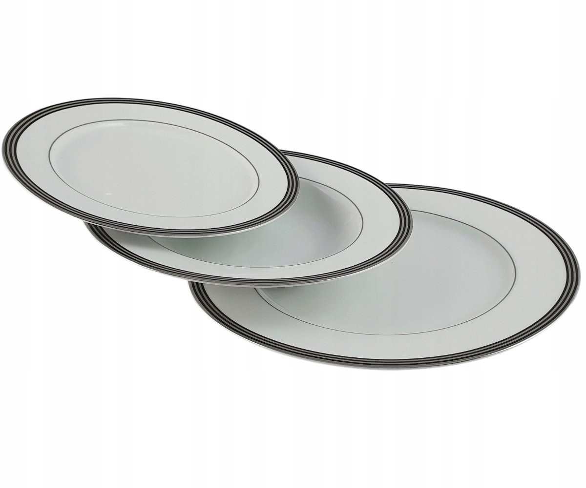 Bogucice Ofelia Platin Servies voor 6 Personen - 18 Delig