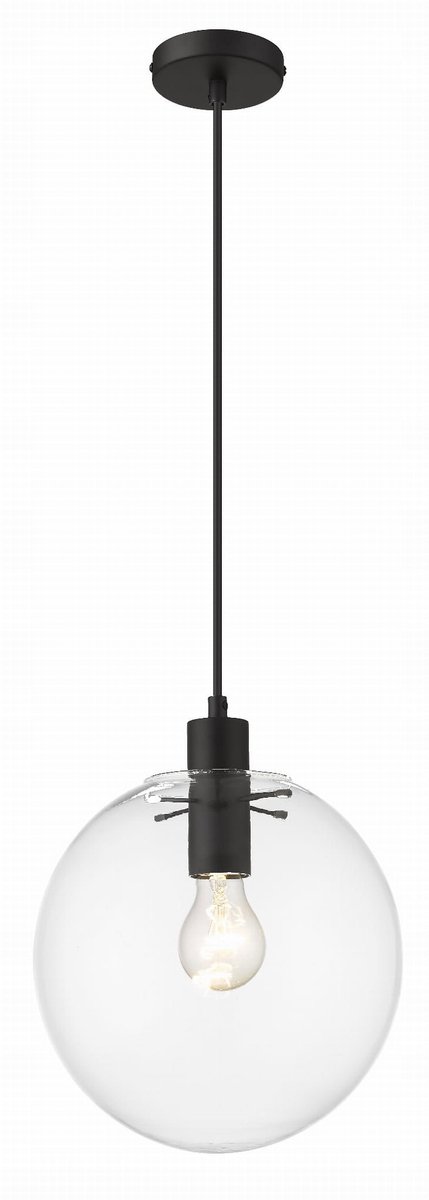 Puerto Hanglamp Middel Zwart - 1 Lichtpunt E27