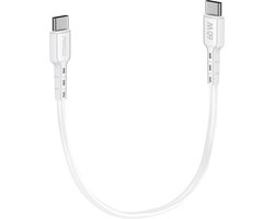 Korte usb C kabel - Usb C naar usb C - 65w fast charge & 480mbps data - Flexibel - 30cm - Phreeze