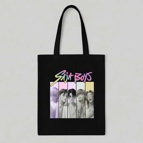 Chasseurs de Demon - Saja Boys - Sac fourre-tout - Sac shopping K-pop - Zwart - Katoen durable - kpop - huntrx