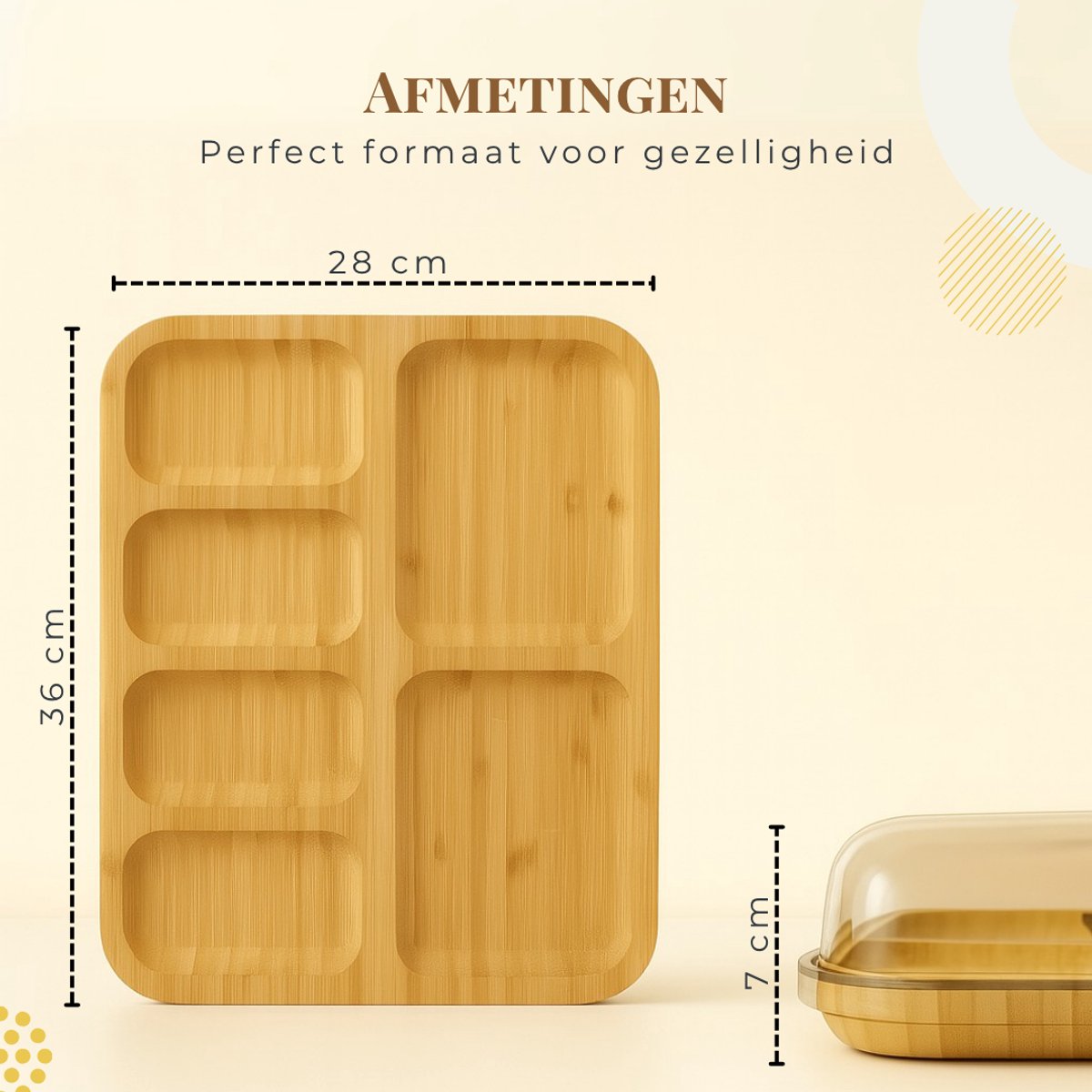 Latium Borrelplank van Bamboe Hout inclusief Deksel met Handvat - Luxe Tapasplank - Serveerplank - Inclusief gratis E-book - Kerstcadeau voor Vrouwen of Mannen — cadeau in Kookcadeaus - foto 5