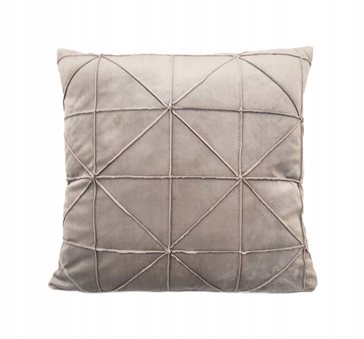 Decoratieve Kussenhoes 45x45 cm - Zacht Velours met Ruitpatroon