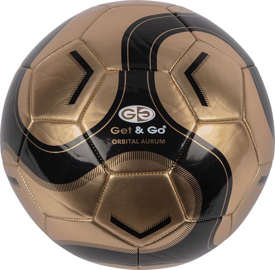Get & Go Voetbal Gold Line - Goud/Grijs - Taille 5 - Diamètre env. 22 cm
