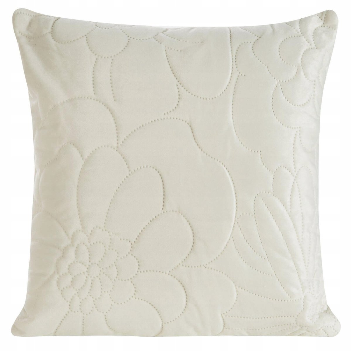 Decoratieve Cussenhoes 40x40 Ariel 4 Crème Bloemig Velours
