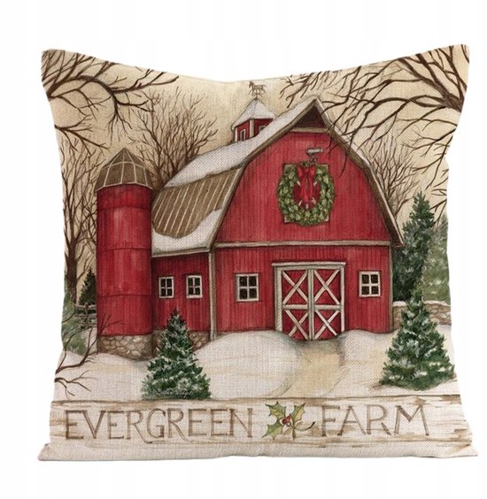 Kussenslopen Kerst | 45x45 cm Decoratief Pentagram Kussensloop
