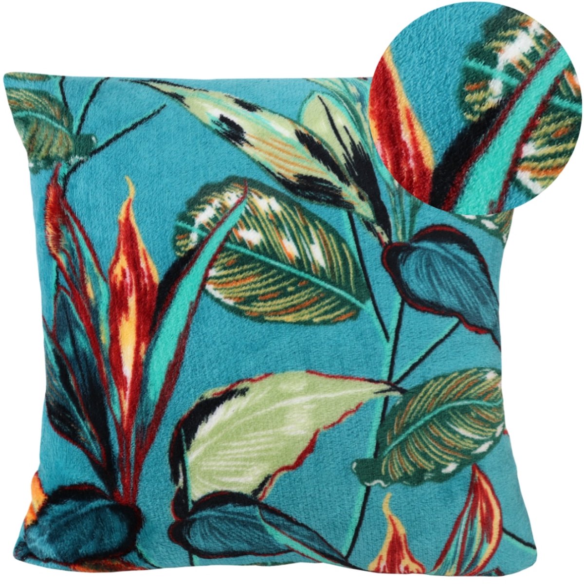 Decoratieve Kussenhoes 40x40cm Groen Botanisch Bladmotief
