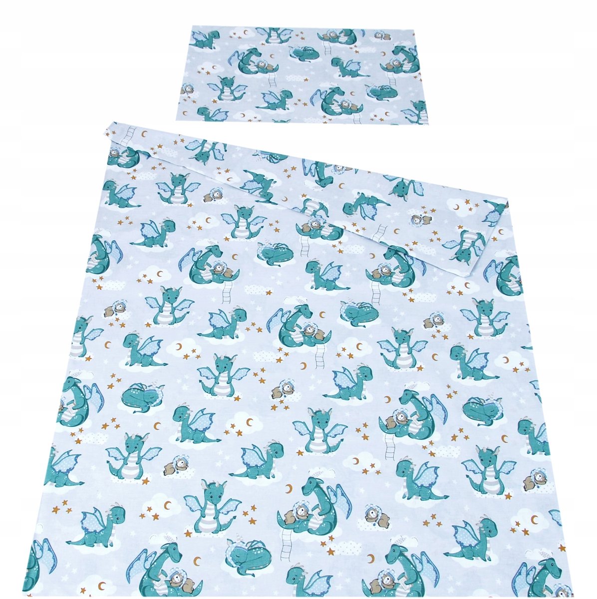 BabyLux Kinderbeddengo 2-delig 100x135cm Katoen - Draken