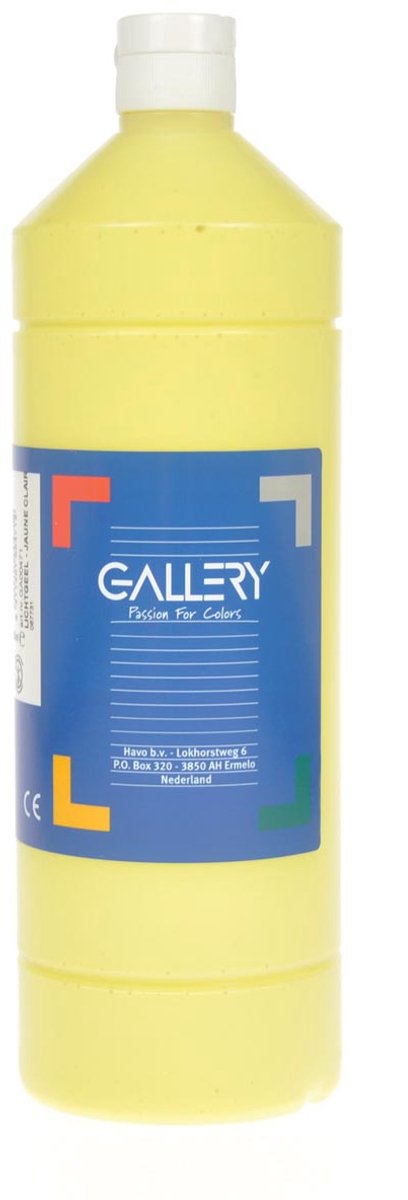 Gallery plakkaatverf | flacon van 1 l | lichtgeel