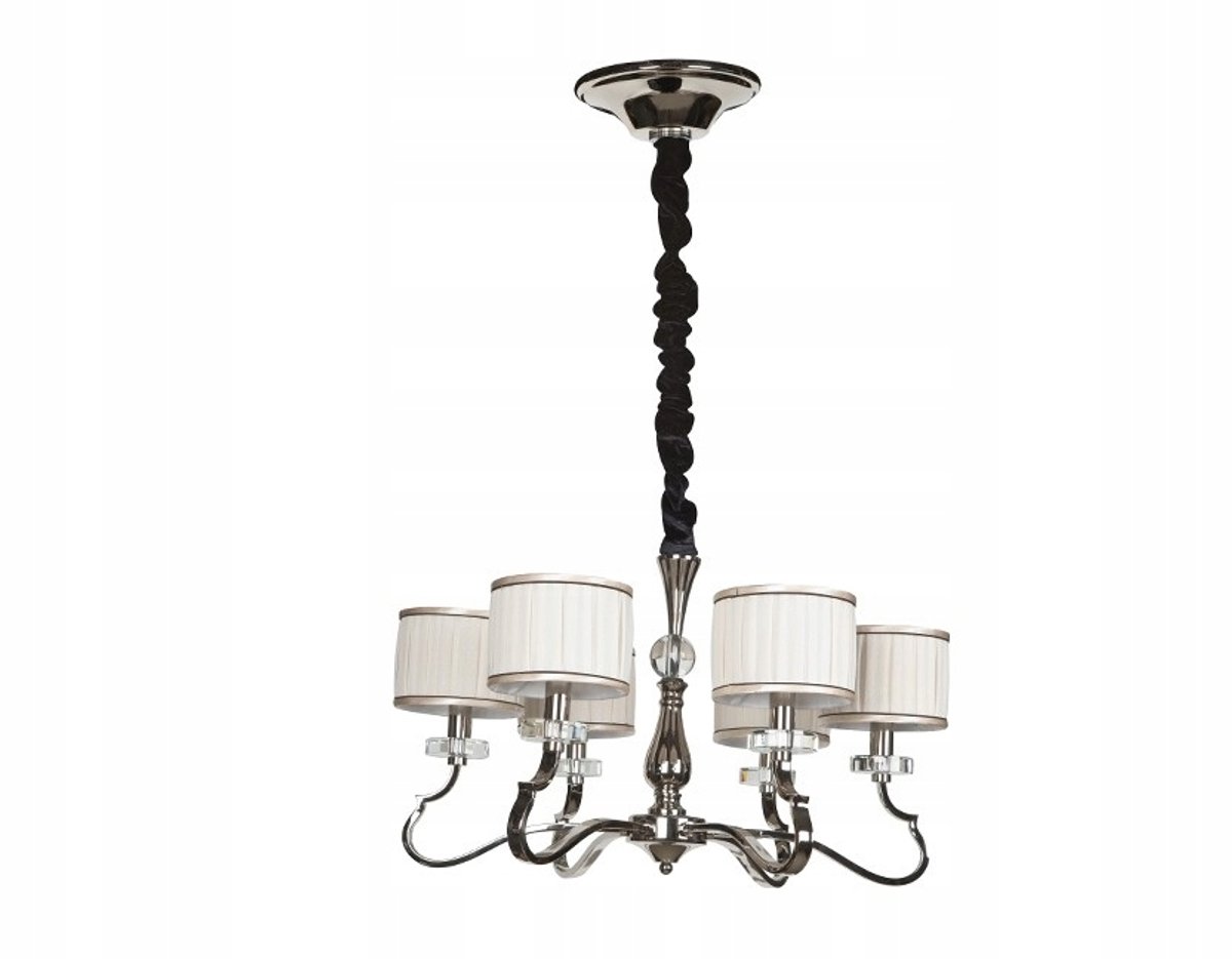 Luxe Hanglamp Bergena 82332/6 - Chroom/Beige, 6xE14