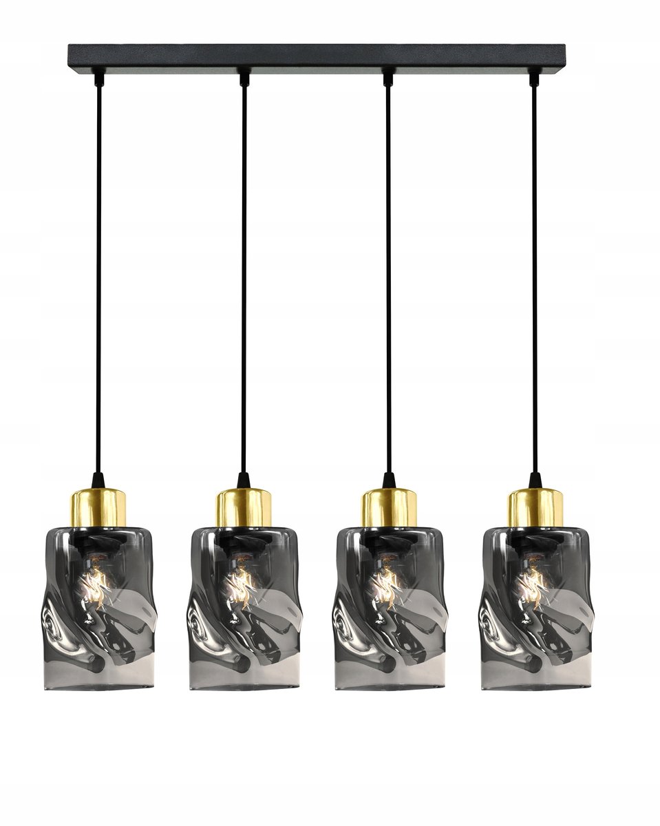 Luxe Hanglamp LORD 8-301L Zwart/Goud E27