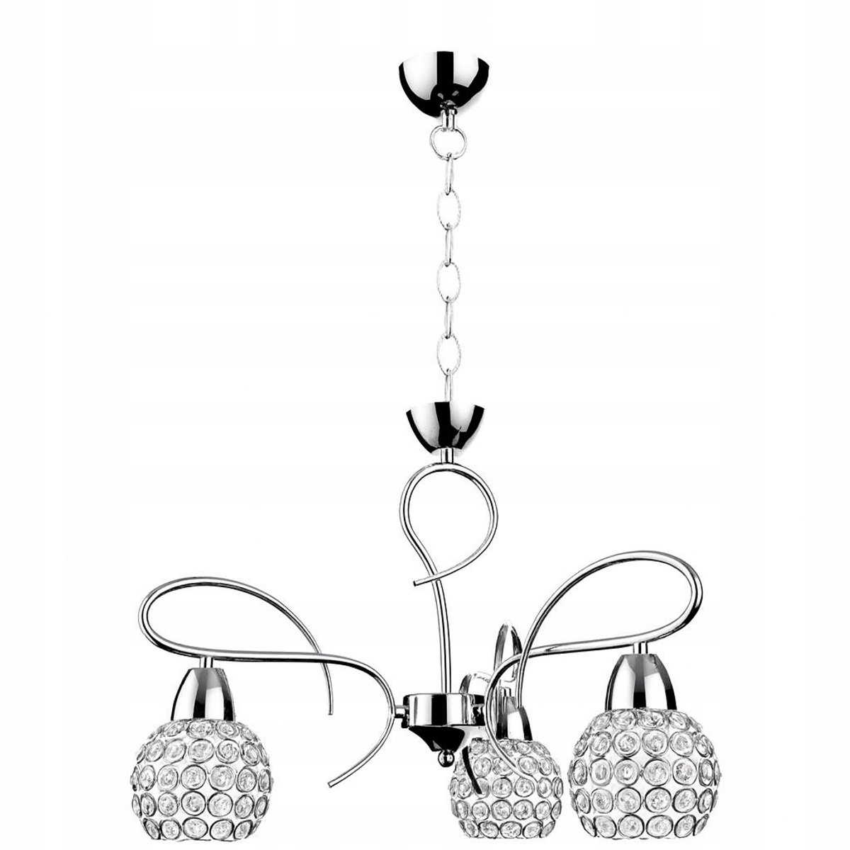 Stella Plafondlamp Chroom Kristal 3xE27 - Stijlvolle Verlichting