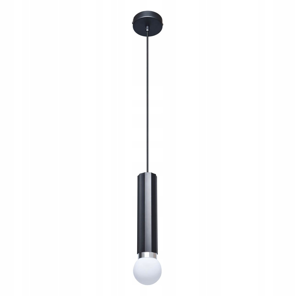 MACERA Hanglamp PND-33849-1-BK - Zwart, E27, 40W