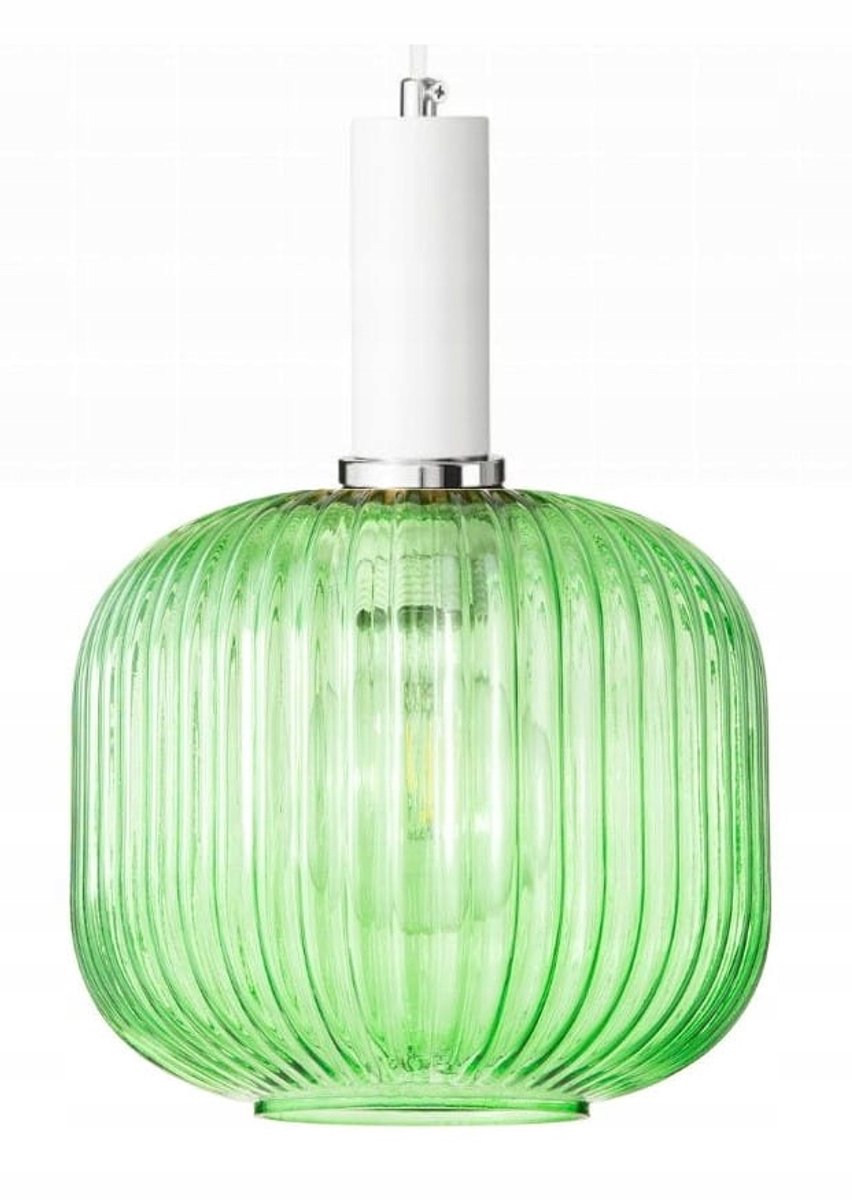 Moderne Glazen Hanglamp Groen/Wit - Verstelbare Hoogte