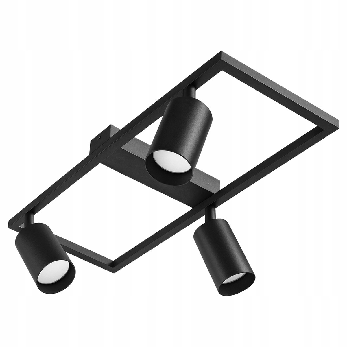 Dimbare LED Plafondspot 3xGU10 Zwart Mat - Verstelbaar