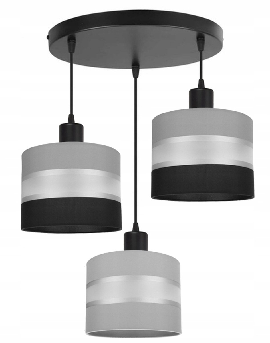 GALA Hanglamp met Lampenkap - Wit/Grijs Mix