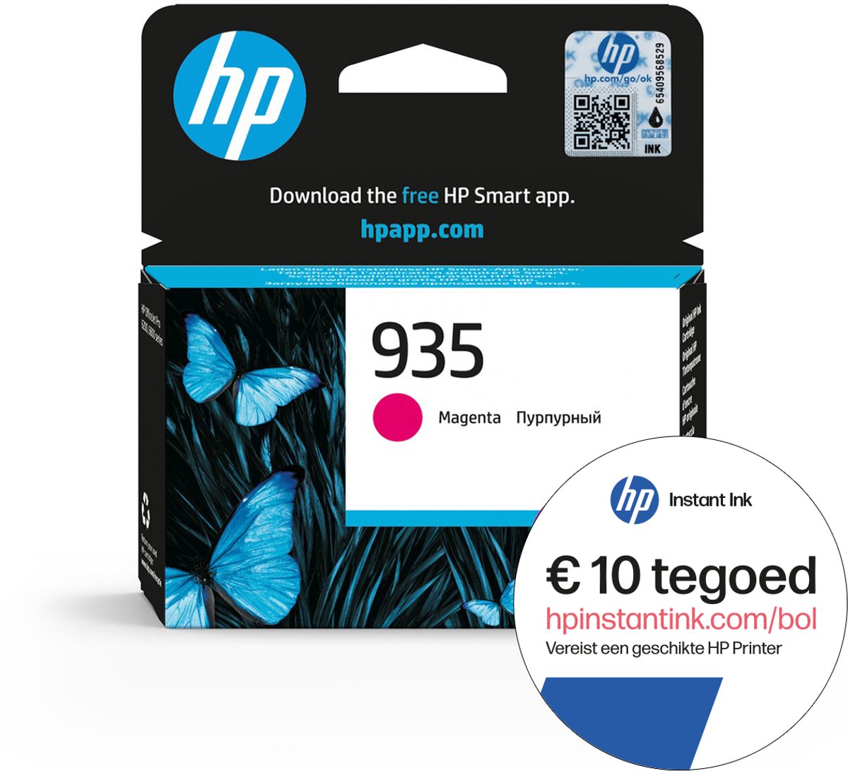 HP 935 - Inktcartridge - Origineel - Standaard capaciteit - Magenta + Instant Ink tegoed