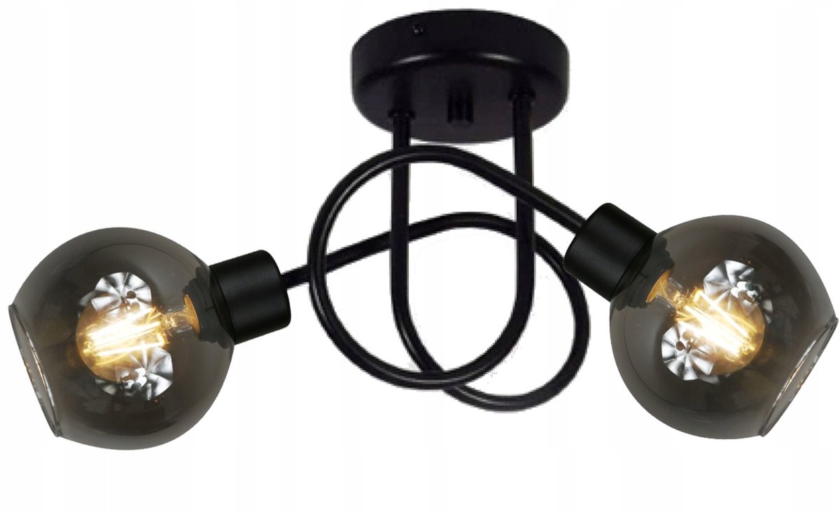 Komat KING Hanglamp Zwart E27 2x60W - Stijlvol en Modern