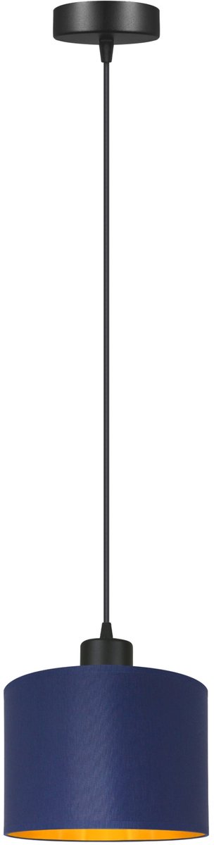 DOMINO Hanglamp 7-2205 LED - Zwart met Blauuu Kap