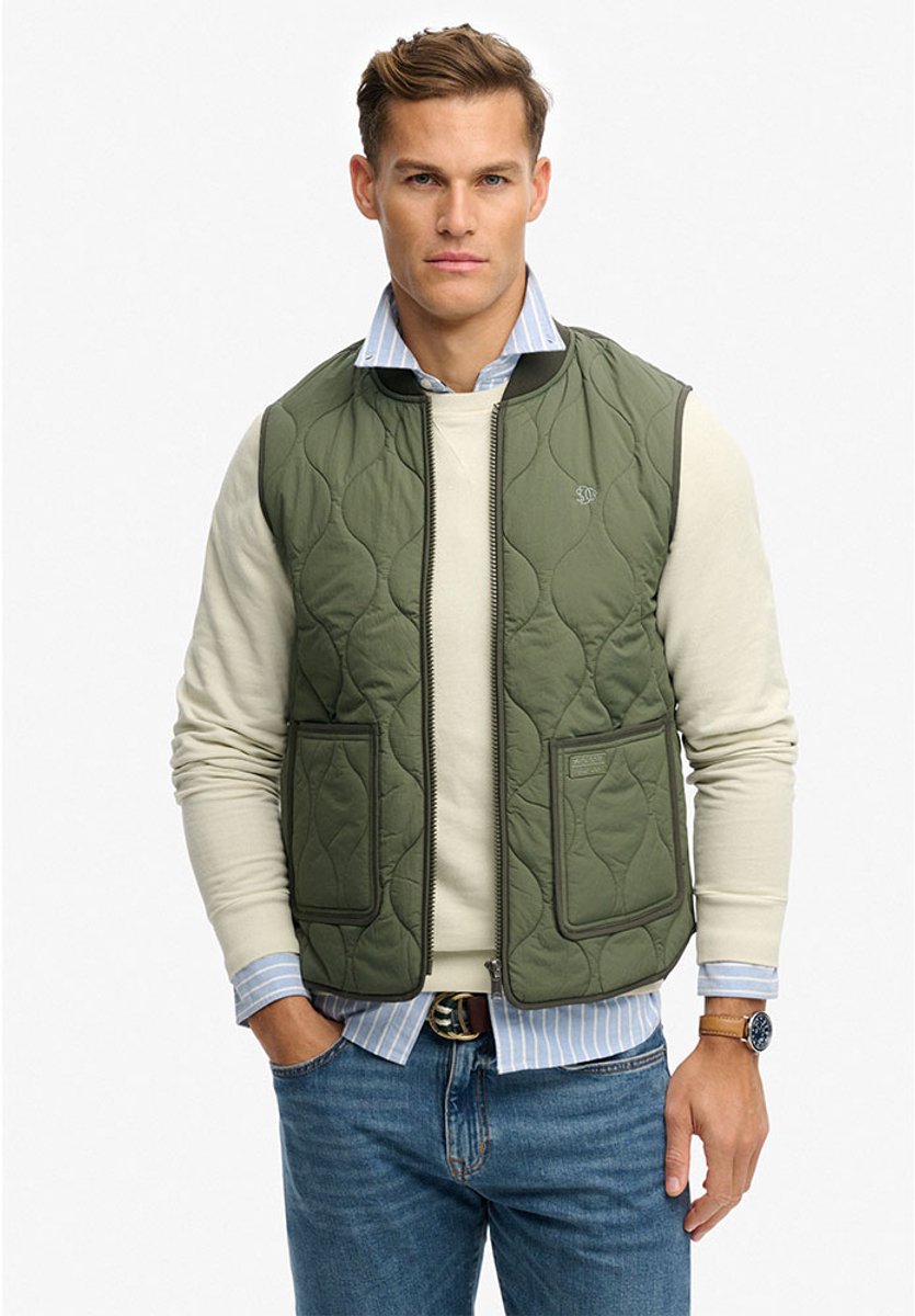 Superdry Military Liner Bodywarmer Heren Gilets Groen