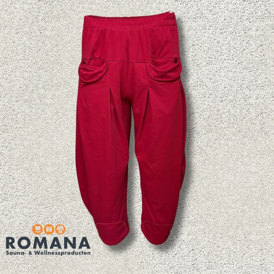 Romana Products - Aufguss Kleding - Sauna Broek - Rood - Maat 99cm - Loungebroek - Pofbroek - Comfort
