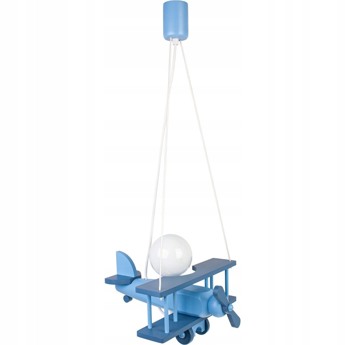 Hanglamp Vliegtuig Blauw Hout E27 70cm