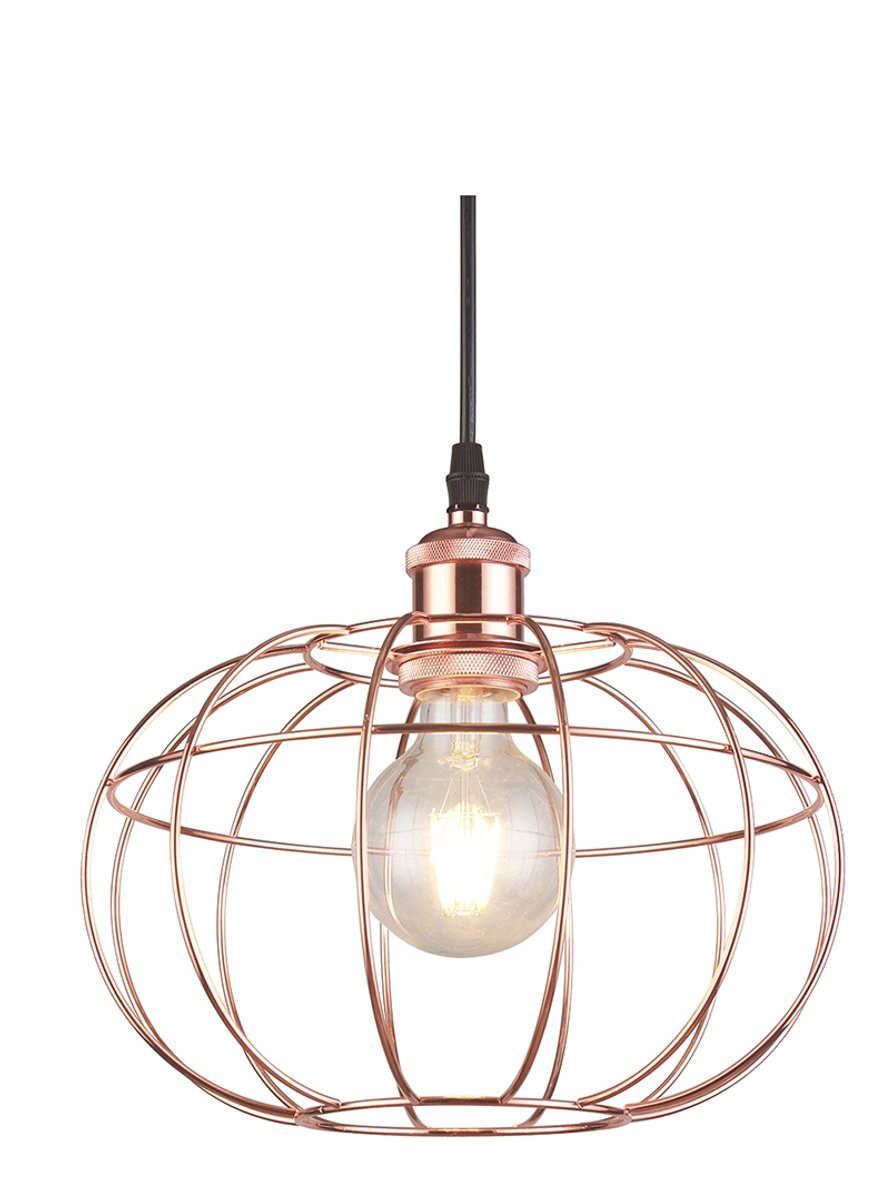 VIELA 4 Hanglamp E27 Ø27,5cm Koper - Stijlvolle Loft/Glamour Verlichting