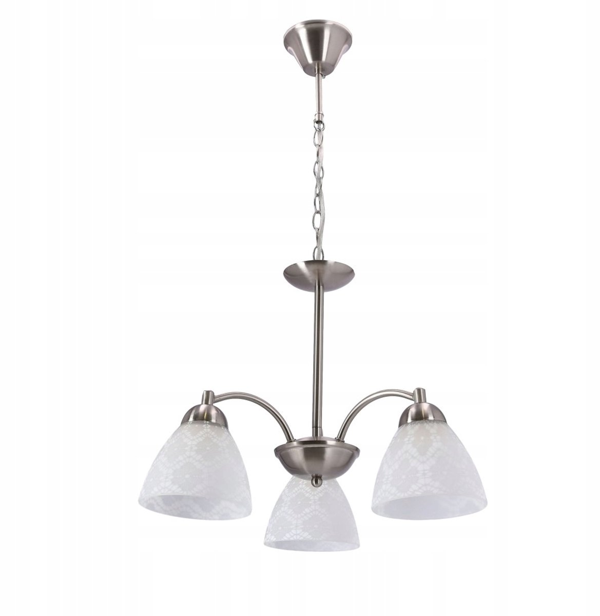 Cavallo Zilveren Hanglamp 3x60W E27 Klassieke Plafondlamp Woonkamer