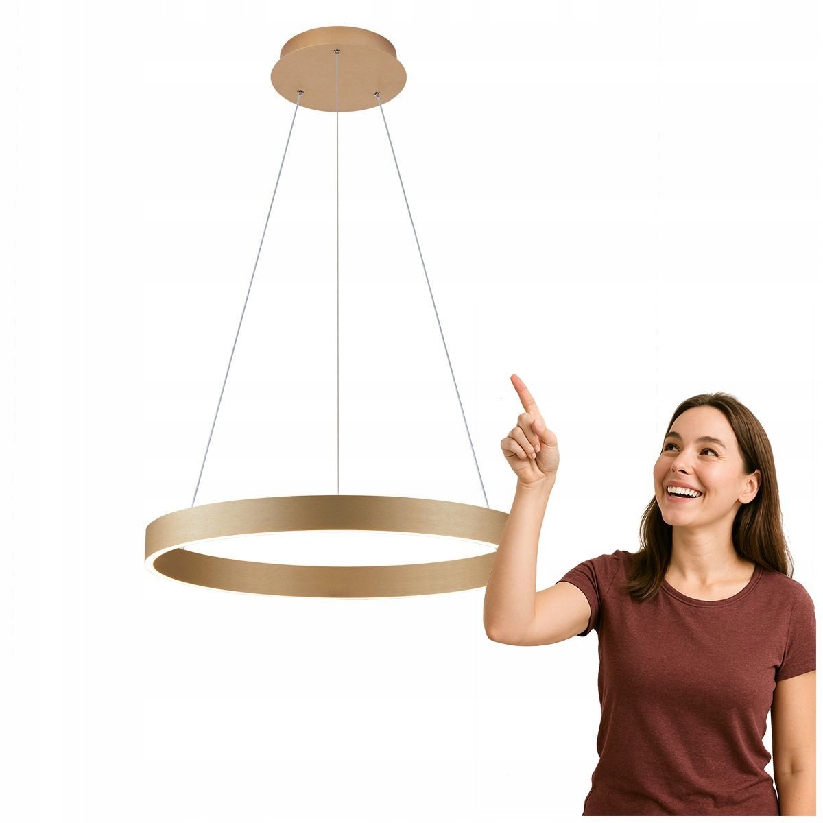 BRASCO UP DOWN LED Plafondlamp 60W Goud Wit Verstelbare Kleurtemperatuur