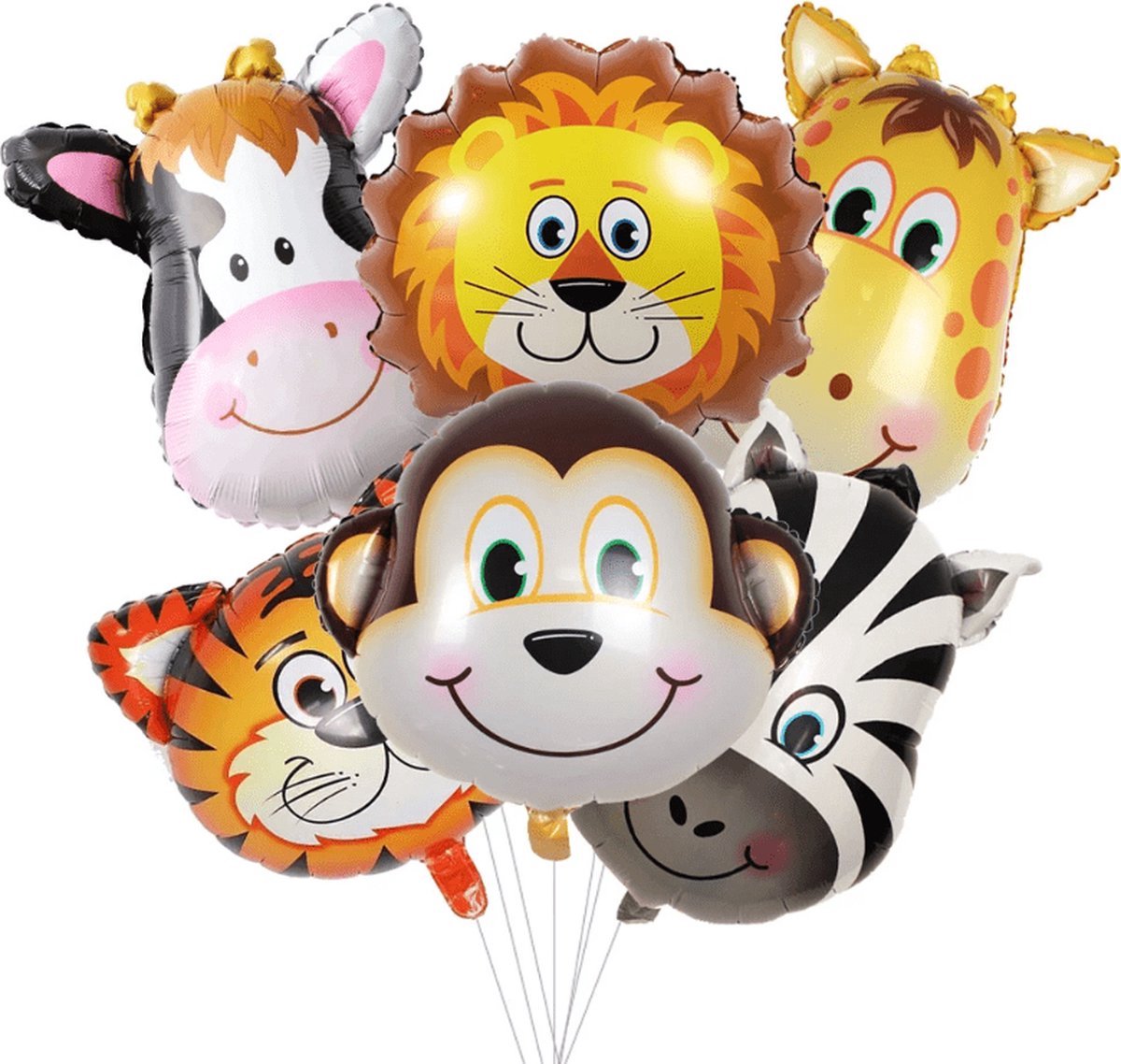 Jungle Dieren Ballonnen Set – Safari Verjaardag Versiering – Kinderfeest Decoratie – Gekleurde Folie Ballonnen