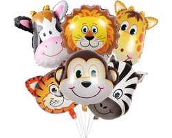 Jungle Dieren Ballonnen Set – Safari Verjaardag Versiering – Kinderfeest Decoratie – Gekleurde Folie Ballonnen