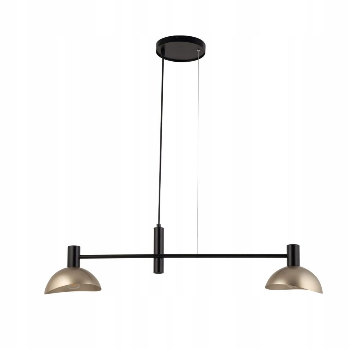 ARTIS 2 Zwarte/Gouden Hanglamp Metaal 90cm Eettafel Verstelbaar