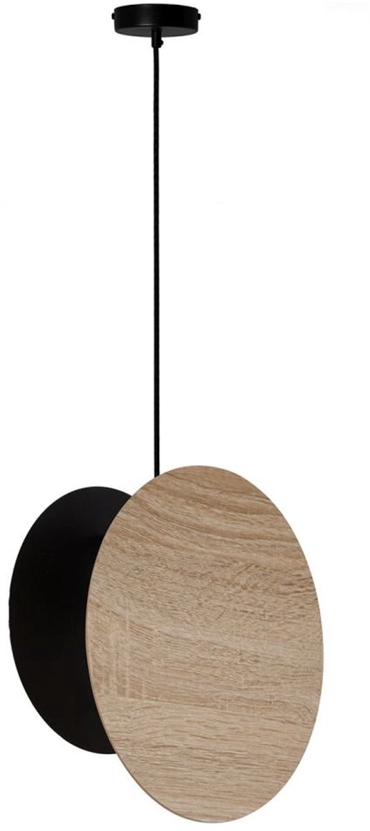 Sigma TOLA 41091 Hanglamp - Zwart/Eiken, 1xE27, 130cm