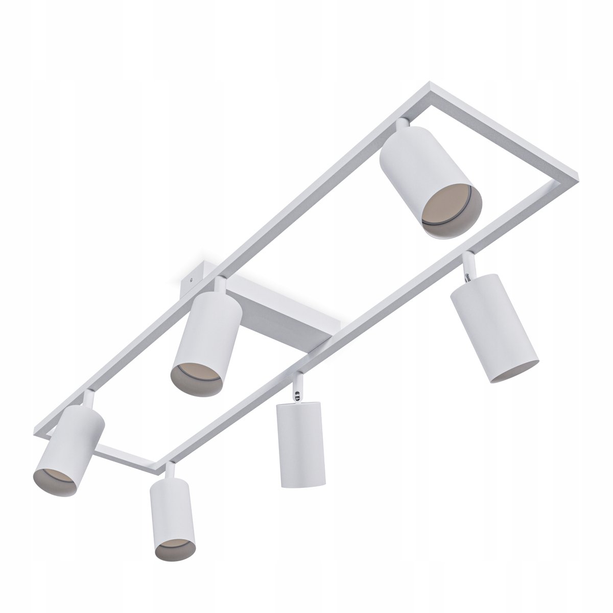 Moderne plafondlamp 6x GU10 spot verstelbaar aluminium wit