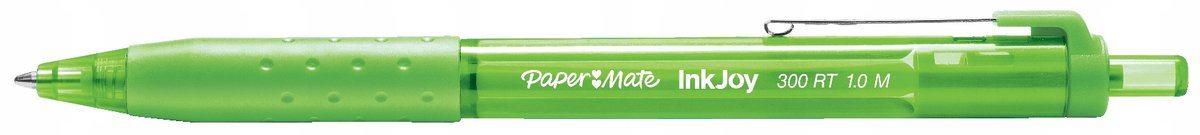 Paper Mate InkJoy 300 RT balpen, 1,0 mm, lichtgroen, comfortabele grip