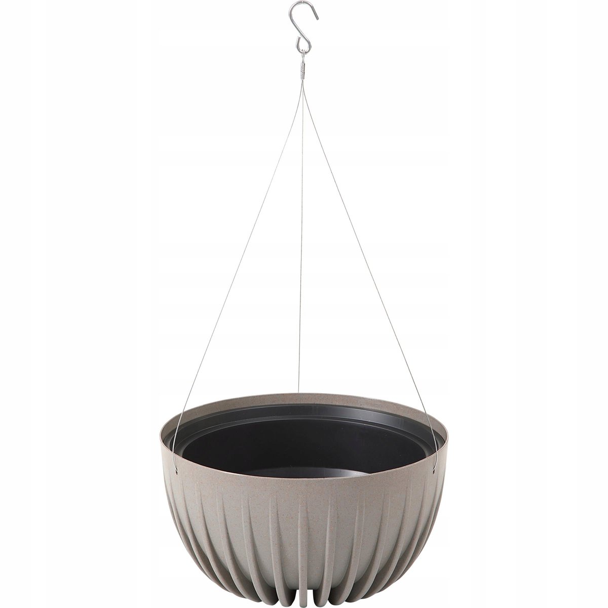 MIRA Hangende Pot Eco Wood Wit 240mm - Stijlvol en Duurzaam