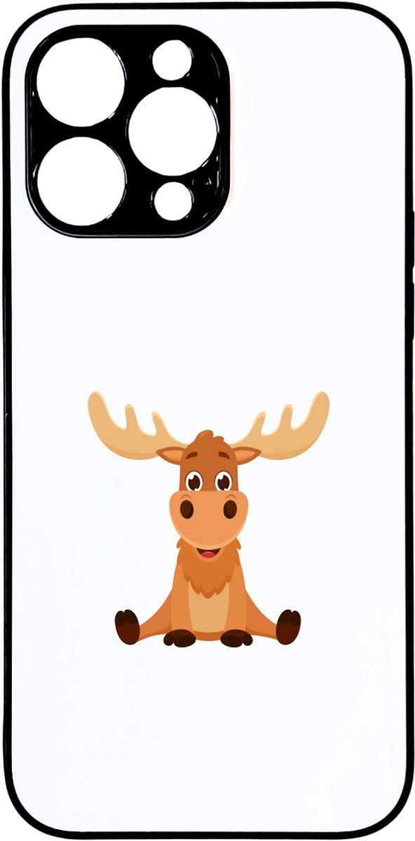Hacebo® - Rendier telefoonhoesje - Paarden - Dieren liefhebbers - telefoonhoesjes - Eland - kerst - kerstcadeau - hoesje geschikt voor iPhone 14 Pro Max