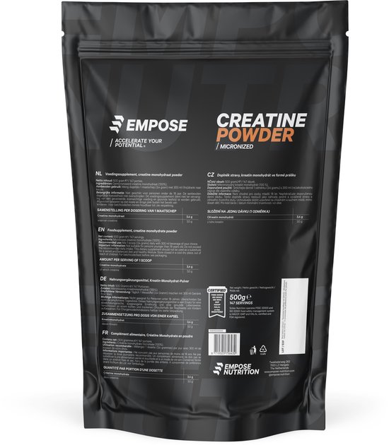 Empose Nutrition Creatine - Creatine Monohydraat - 500 gr - 147 servings