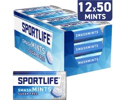 Sportlife Mints Smash mint - frisse suikervrije mints - 12x35g
