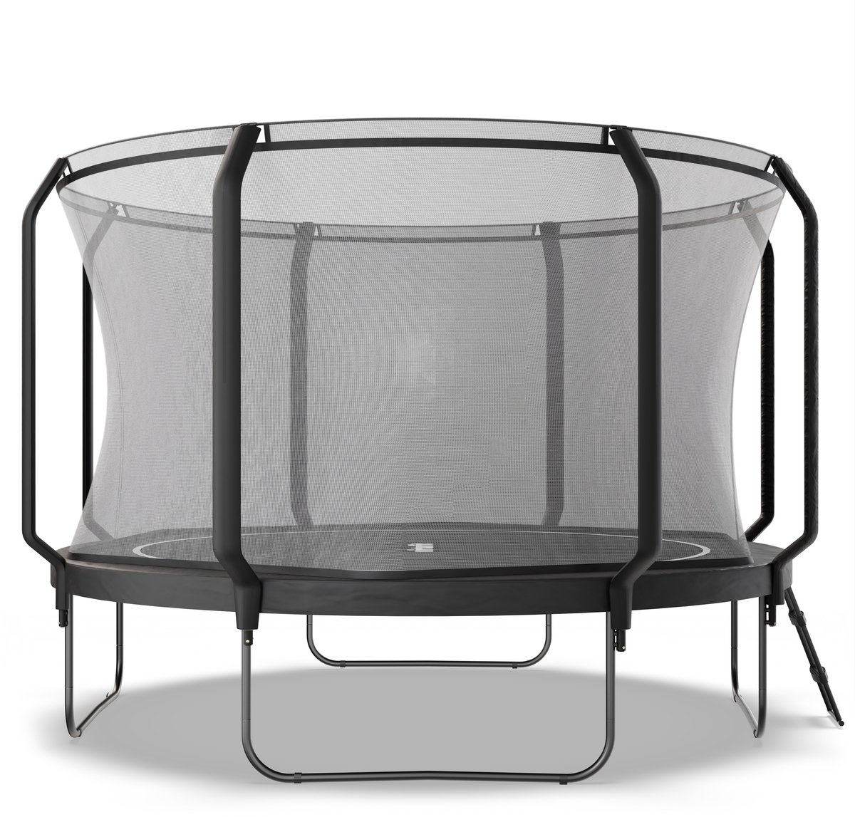 VirtuFit Premium Trampoline met Veiligheidsnet - Ø 366 cm Diameter - Incl. Beschermrand - Extra Veilig - Gratis trap - Water- en UV-bestendig - Max. 150 kg - Voor Kinderen en Volwassenen - Zwart – foto 2
