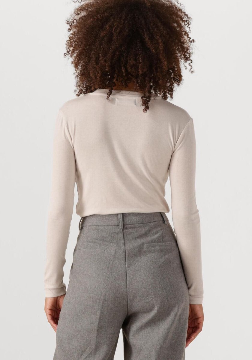WITHBLACK Wbljosefine Ls Tee Tops & T-shirts Dames - Shirt - Creme - Maat S