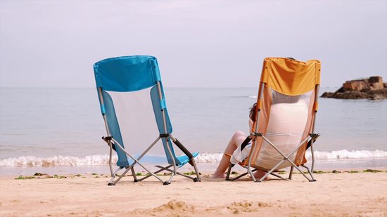 TIBER RIDGE Chaise de Plage Pliable Portable Fauteuil de Caping Bas