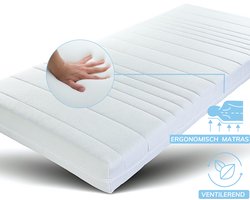 Maan matras® 90x200 cm - Hr koudschuim - 20cm dik - Afritsbaar hoes wasbaar - Hotel kwaliteit - 90 x 200 cm