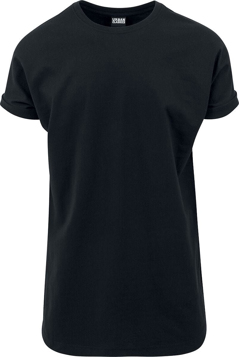 Urban Classics Long Shaped Turnup Tee Heren T-shirt – 3XL Zwart