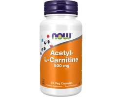 Now Foods Acetyl L-Carnitine 500mg (50) Standard - Dieet & Gewichtsbeheersing - L-Carnitine